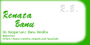 renata banu business card